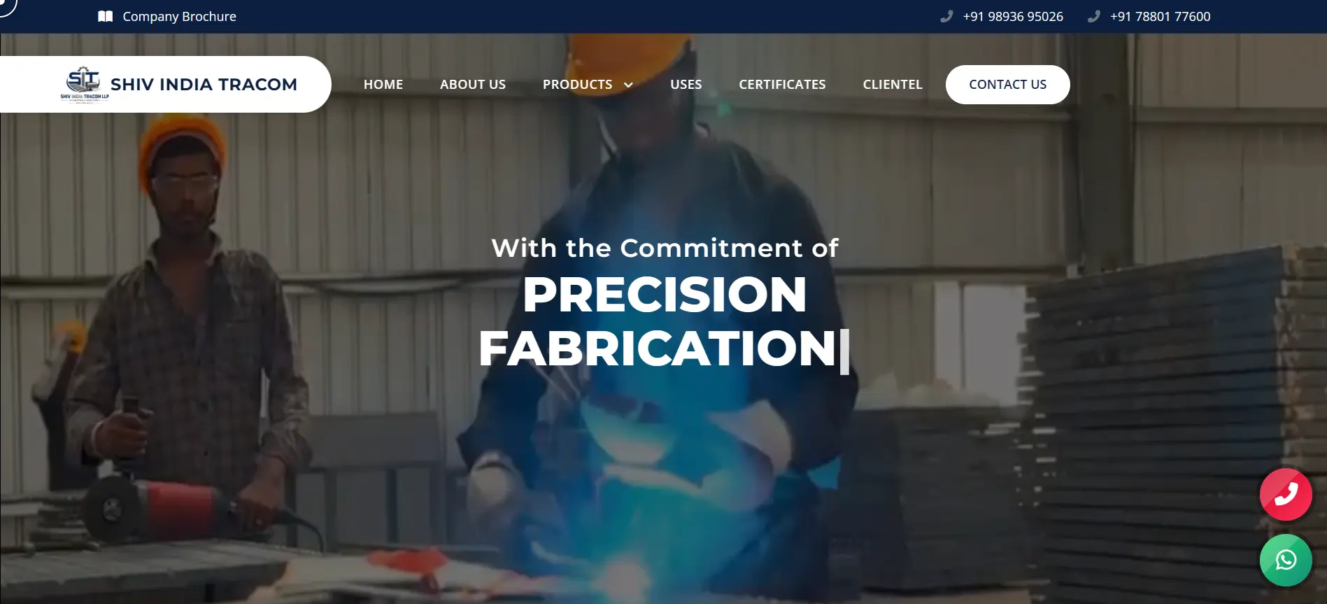 Shiv India Tracom — business website built by Hackshade Technologies Raipur